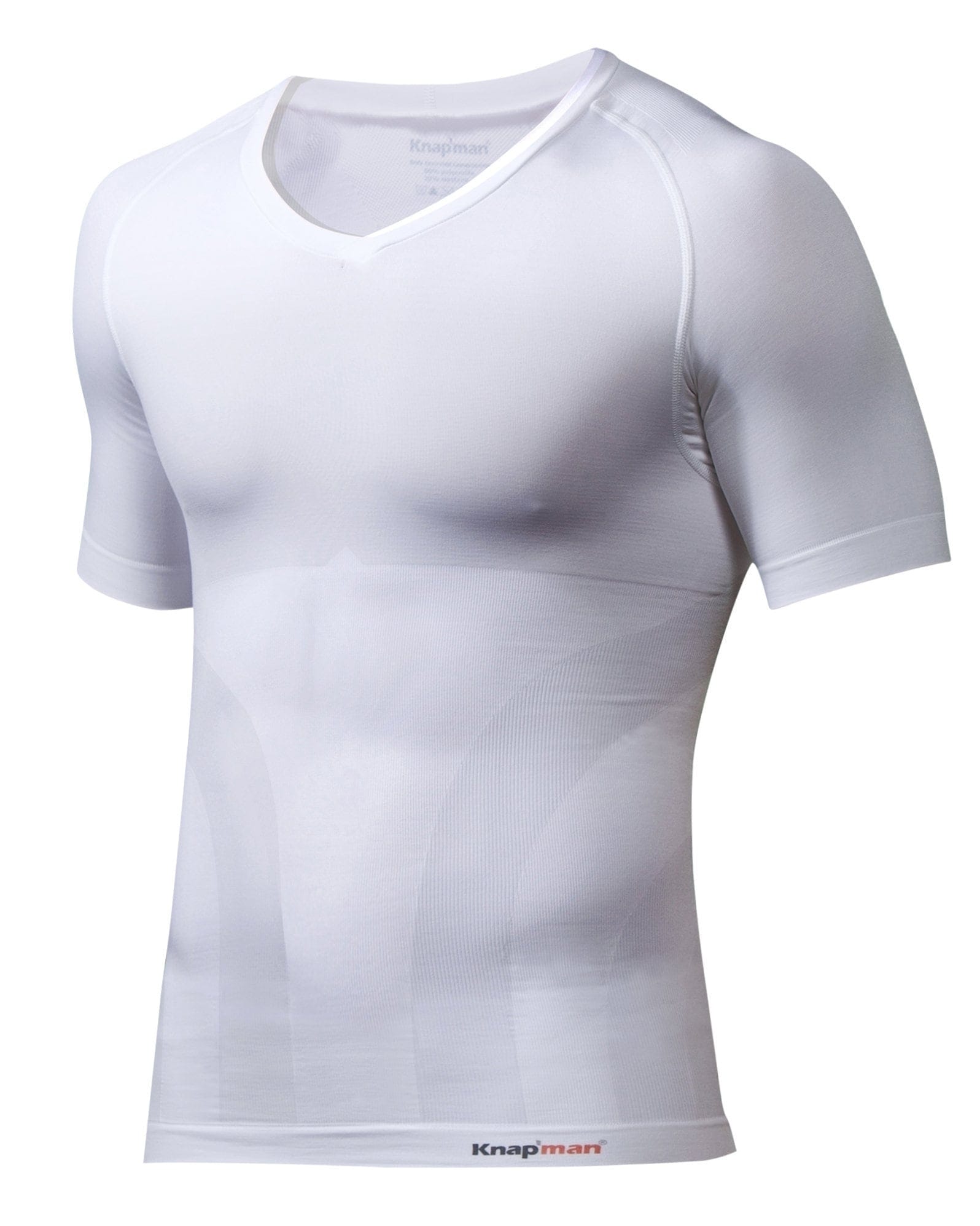 white v neck compression shirt